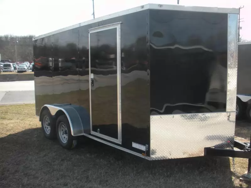 7x12 V Nose Tandem Axle Anvil Cargo Trailer