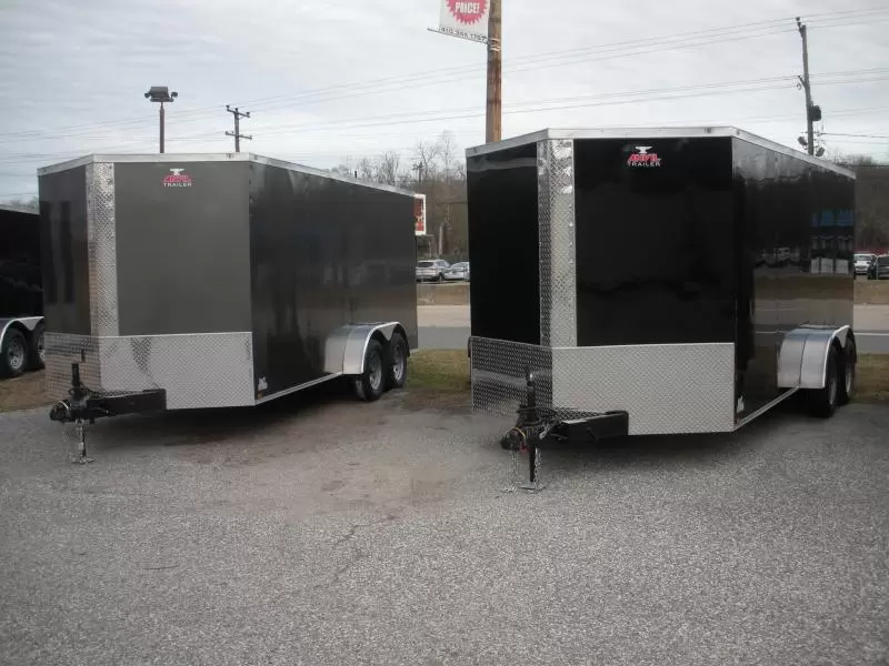 7x20 V Nose Tandem Axle Anvil Cargo Trailer